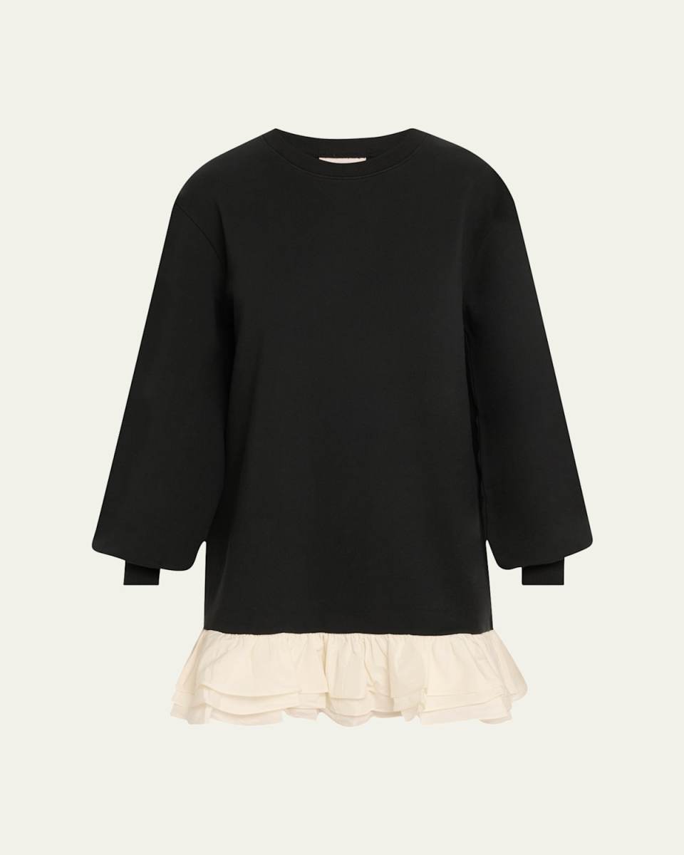 Oakley Ruffle Sweatshirt Dress